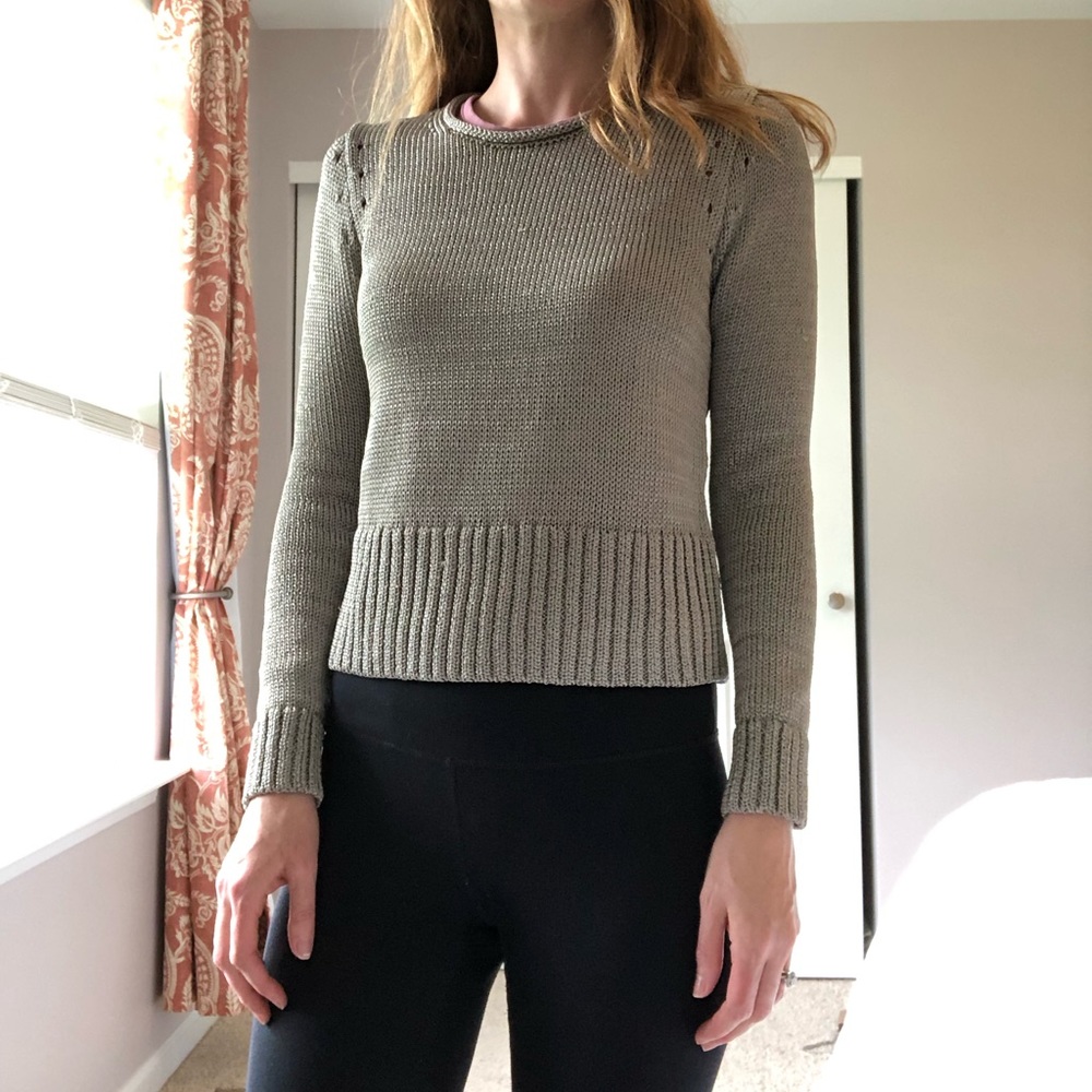 Pewter gold Banana Republic sweater